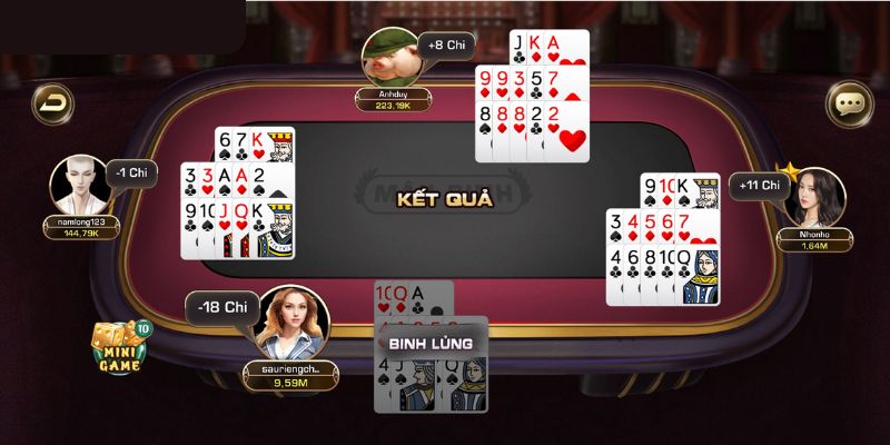 Cách chơi game bài Binh chuẩn quy luật 